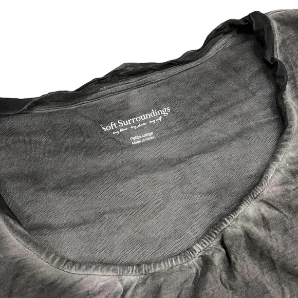 Soft Surroundings Gray Long Sleeve Top LP - Picture 3 of 3
